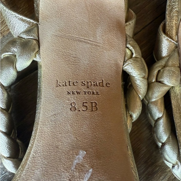 KATE SPADE NEW YORK Saffron Gold Heeled Sandals - Picture 9 of 11